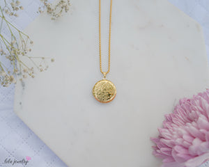 Flowers Locket Necklace