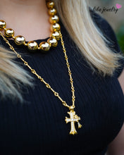 Cargar imagen en el visor de la galería, Double Cross Necklace