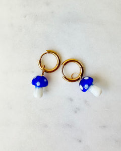 Mushroom Huggie Earrings